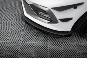 Street Pro Front Splitter + Flaps Ford Fiesta Mk8 ST / ST-Line - Black + Gloss Flaps