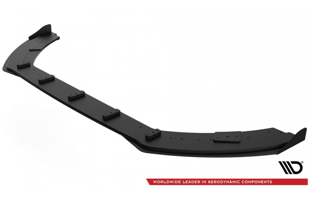 Street Pro Front Splitter + Flaps Ford Fiesta Mk8 ST / ST-Line - Black + Gloss Flaps