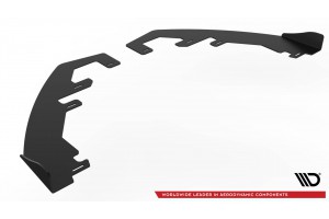 Street Pro Front Splitter + Flaps Ford Fiesta Mk8 ST / ST-Line - Black + Gloss Flaps