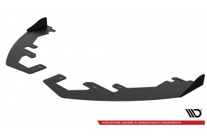 Street Pro Front Splitter + Flaps Ford Fiesta Mk8 ST / ST-Line - Black + Gloss Flaps