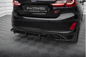 Street Pro Rear Valance + Flaps Ford Fiesta Mk8 ST - Black + Gloss Flaps Street Pro Rear Valance + Flaps Ford Fiesta Mk8 ST - Black + Gloss Flaps