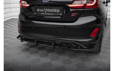 Street Pro Rear Valance + Flaps Ford Fiesta Mk8 ST  - Black + Gloss Flaps    