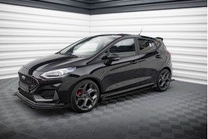 Street Pro Side Skirts Diffusers + Flaps Ford Fiesta ST / ST-Line Mk8 - Black + Gloss Flaps Street Pro Side Skirts Diffusers + Flaps Ford Fiesta ST / ST-Line Mk8 - Black + Gloss Flaps