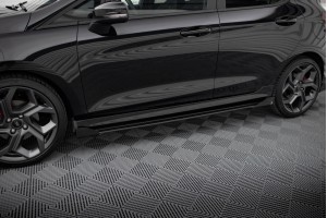 Street Pro Side Skirts Diffusers + Flaps Ford Fiesta ST / ST-Line Mk8 - Black + Gloss Flaps Street Pro Side Skirts Diffusers + Flaps Ford Fiesta ST / ST-Line Mk8 - Black + Gloss Flaps