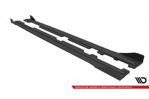 Street Pro Side Skirts Diffusers + Flaps Ford Fiesta ST / ST-Line Mk8 - Black + Gloss Flaps Street Pro Side Skirts Diffusers + Flaps Ford Fiesta ST / ST-Line Mk8 - Black + Gloss Flaps