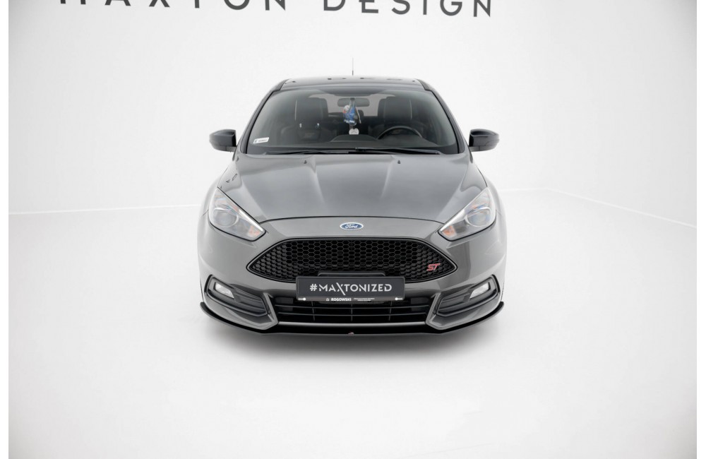 Street Pro Front Splitter Ford Focus ST Mk3 Facelift - Black