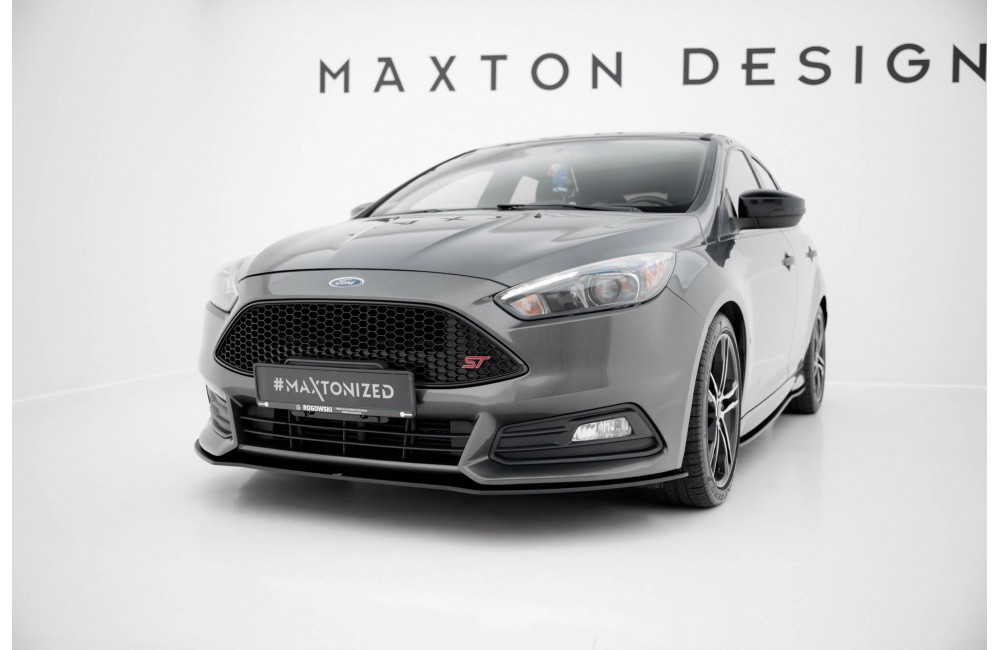 Street Pro Front Splitter Ford Focus ST Mk3 Facelift - Black
