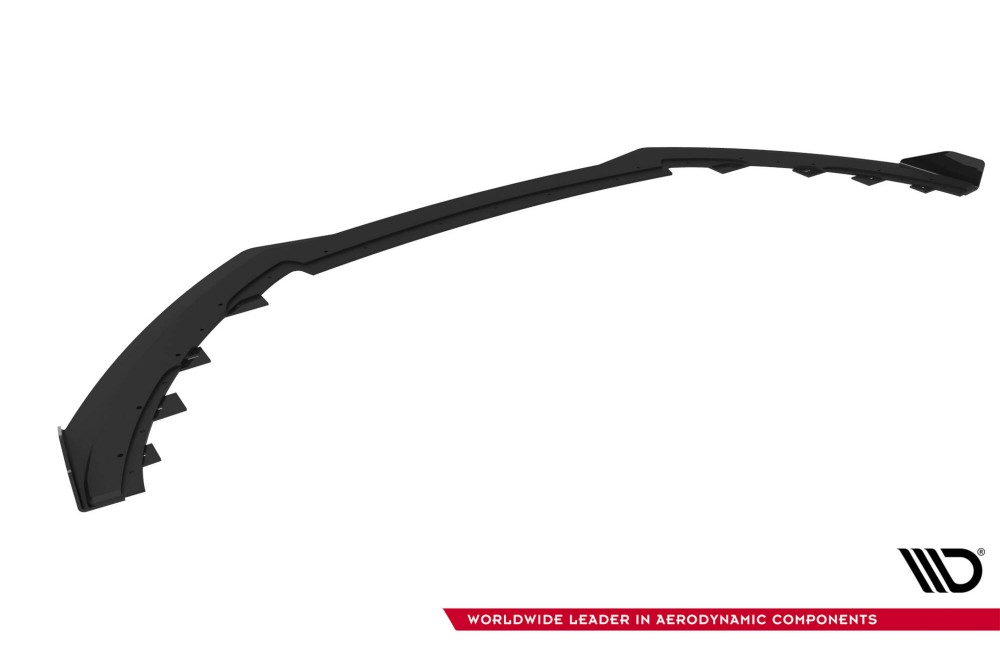 Street Pro Front Splitter + Flaps Ford Focus ST Mk3 Facelift - Black + Gloss Flaps