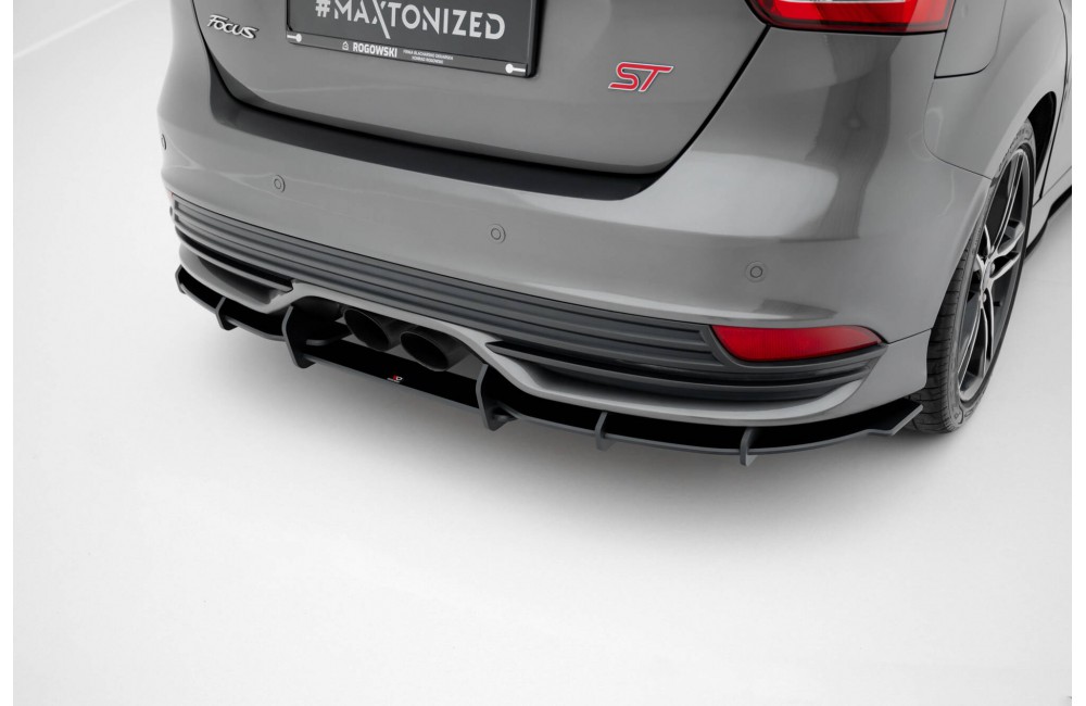 Street Pro Rear Diffuser Ford Focus ST Mk3 Facelift - Black