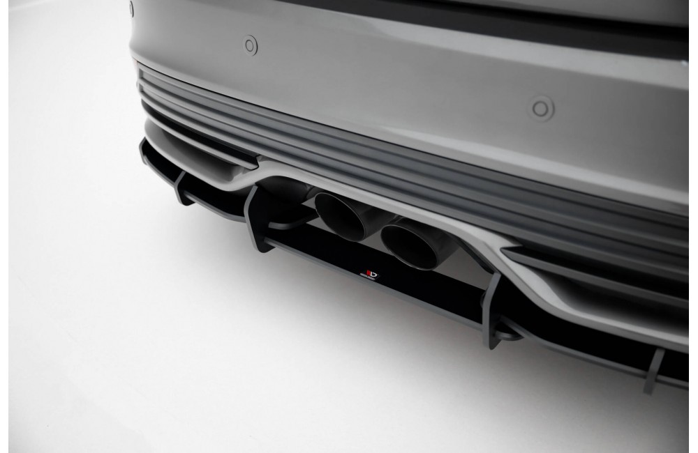 Street Pro Rear Diffuser + Flaps Ford Focus ST Mk3 Facelift - Black + Gloss Flaps
