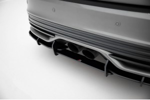 Street Pro Rear Diffuser + Flaps Ford Focus ST Mk3 Facelift - Black + Gloss Flaps