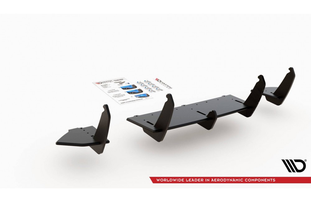 Street Pro Rear Diffuser V.1 Ford Focus RS Mk3 - Black
