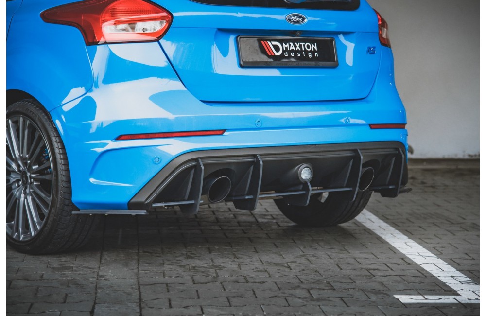Street Pro Rear Side Splitters Ford Focus RS Mk3 - Black