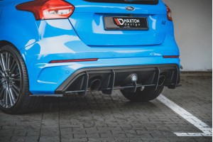 Street Pro Rear Side Splitters Ford Focus RS Mk3 - Black