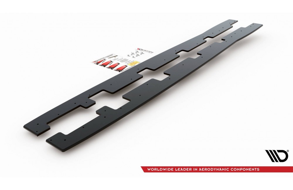 Street Pro Side Skirts Diffusers Ford Focus RS Mk3 - Black