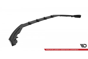 Street Pro Front Splitter + Flaps Ford Focus ST / ST-Line Mk4 - Black + Gloss Flaps