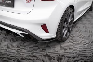 Street Pro Rear Side Splitters Ford Focus ST Mk4 - Black