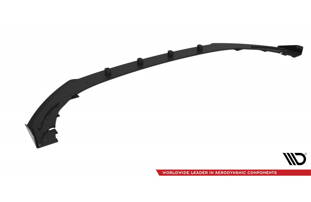 Street Pro Front Splitter + Flaps Ford Mondeo Sport Mk5 Facelift / Fusion Sport Mk2 Facelift - Black + Gloss Flaps