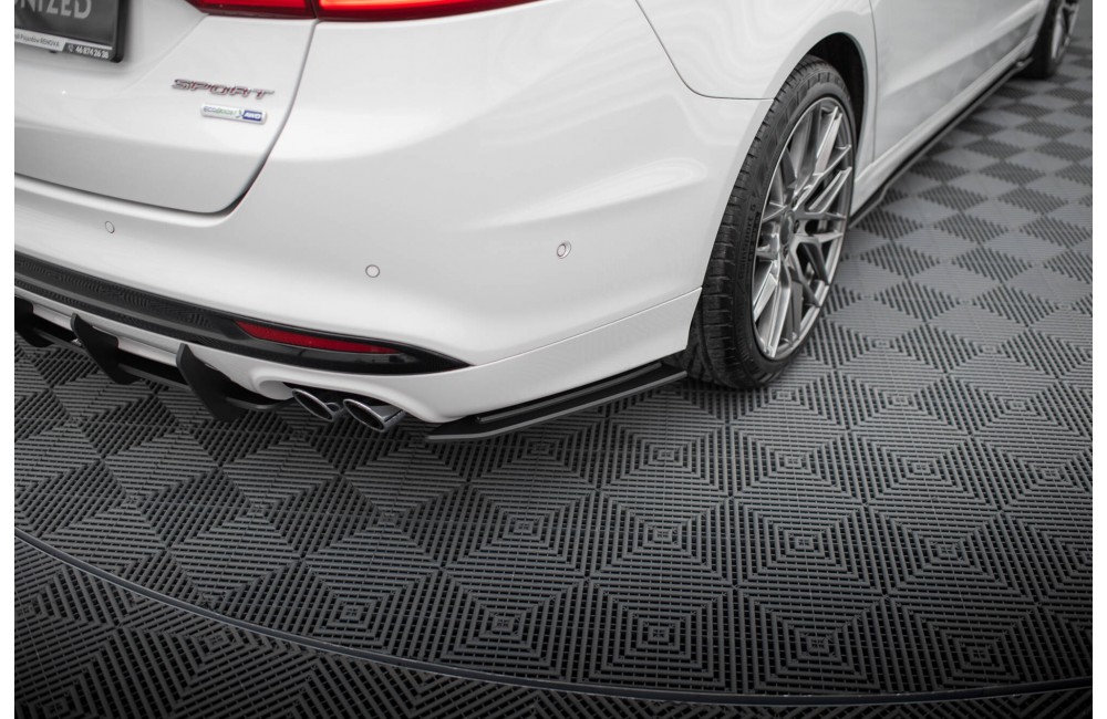 Street Pro Rear Side Splitters Ford Mondeo Sport Mk5 Facelift / Fusion Sport Mk2 Facelift - Black