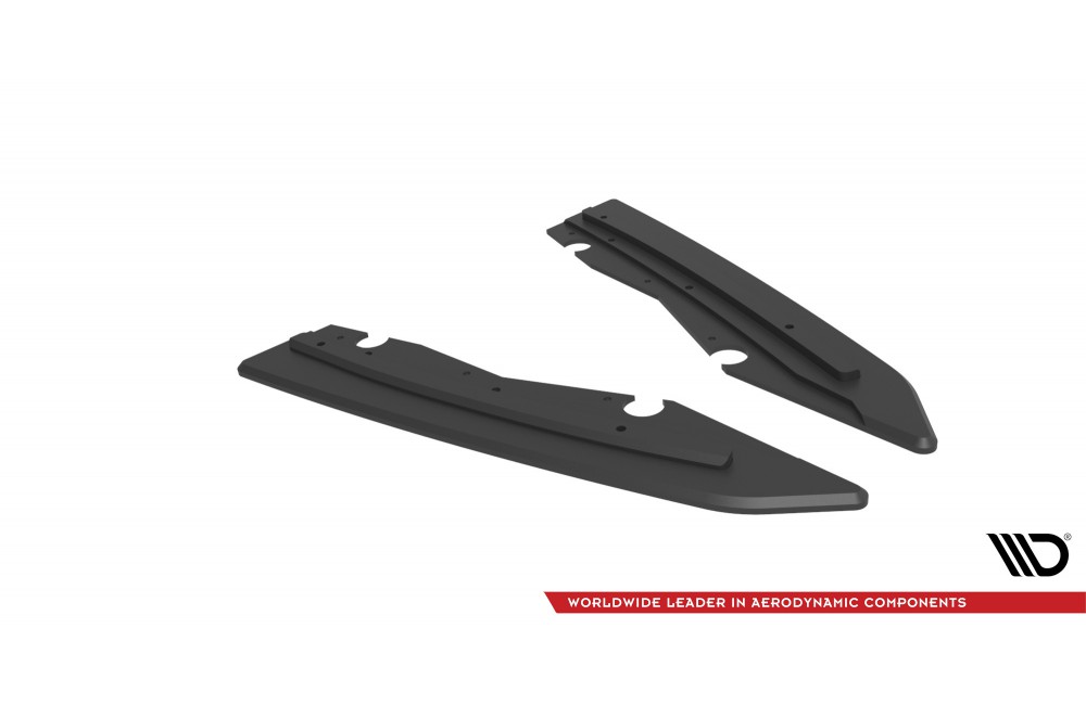 Street Pro Rear Side Splitters Ford Mondeo Sport Mk5 Facelift / Fusion Sport Mk2 Facelift - Black