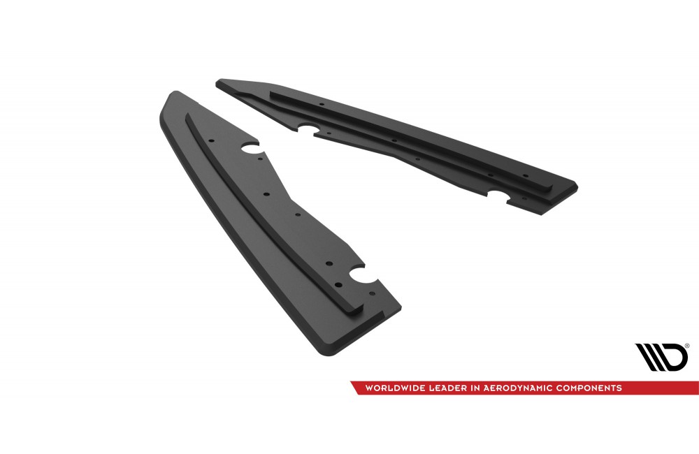 Street Pro Rear Side Splitters Ford Mondeo Sport Mk5 Facelift / Fusion Sport Mk2 Facelift - Black