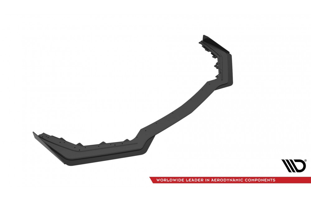 Street Pro Front Splitter V.1 + Flaps Ford Mustang GT Mk6 Facelift - Black + Gloss Flaps