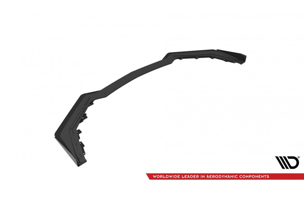 Street Pro Front Splitter V.1 + Flaps Ford Mustang GT Mk6 Facelift - Black + Gloss Flaps