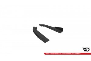 Street Pro Rear Side Splitters V.1 + Flaps Ford Mustang GT Mk6 Facelift - Black + Gloss Flaps Street Pro Rear Side Splitters V.1 + Flaps Ford Mustang GT Mk6 Facelift - Black + Gloss Flaps