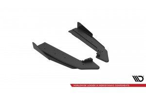 Street Pro Rear Side Splitters V.1 + Flaps Ford Mustang GT Mk6 Facelift - Black + Gloss Flaps Street Pro Rear Side Splitters V.1 + Flaps Ford Mustang GT Mk6 Facelift - Black + Gloss Flaps