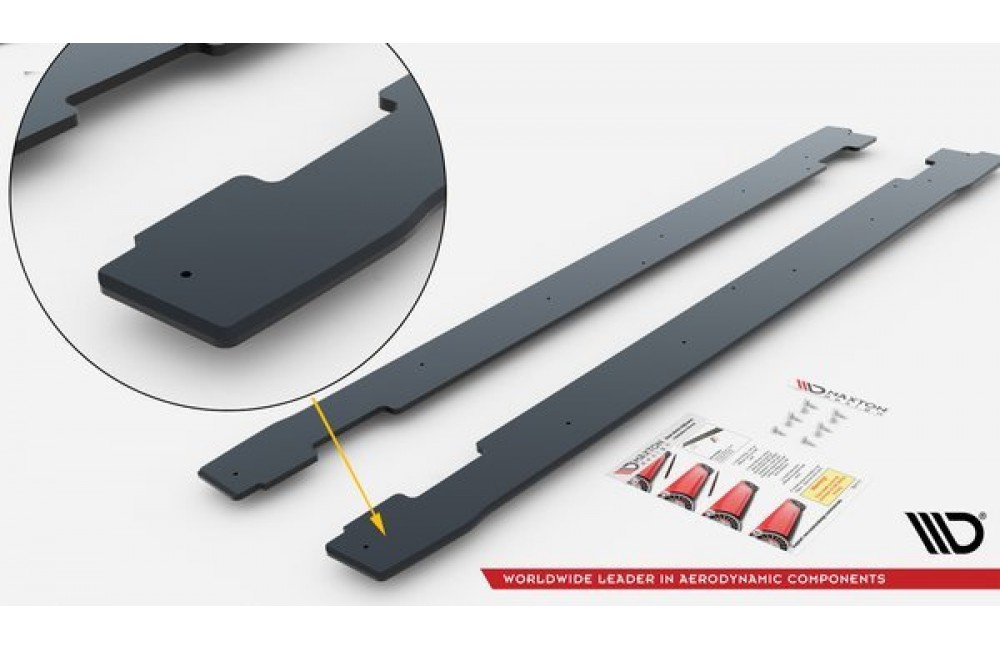 Street Pro Side Skirts Diffusers V.1 Ford Mustang GT Mk6 Facelift - Black Street Pro Side Skirts Diffusers V.1 Ford Mustang GT Mk6 Facelift - Black