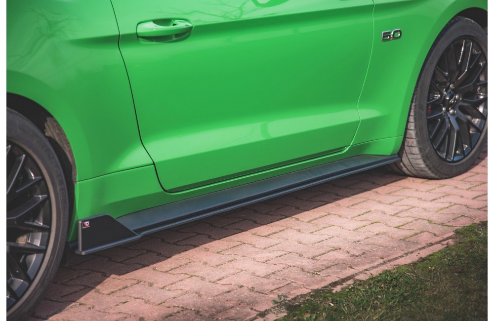 Street Pro Side Skirts Diffusers V.2 Ford Mustang GT Mk6 Facelift - Black Street Pro Side Skirts Diffusers V.2 Ford Mustang GT Mk6 Facelift - Black