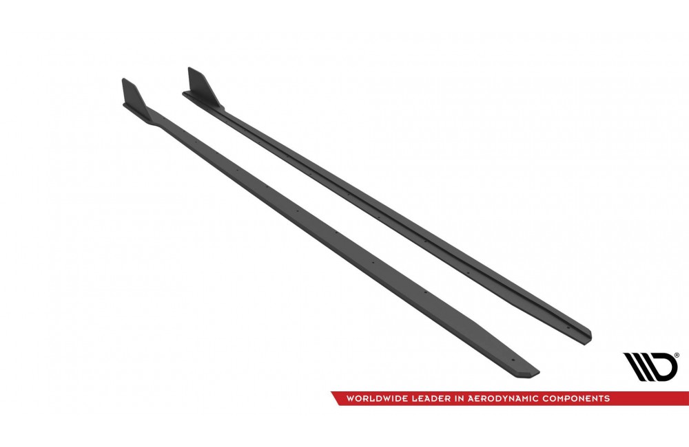 Street Pro Side Skirts Diffusers V.2 Ford Mustang GT Mk6 Facelift - Black Street Pro Side Skirts Diffusers V.2 Ford Mustang GT Mk6 Facelift - Black