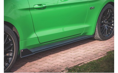 Street Pro Side Skirts Diffusers V.2 Ford Mustang GT Mk6 Facelift - Black