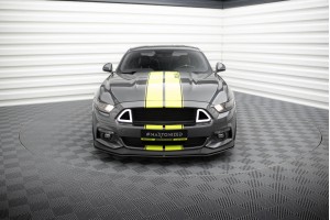 Street Pro Front Splitter Ford Mustang GT Mk6  - Black