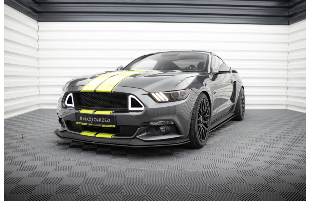 Street Pro Front Splitter Ford Mustang GT Mk6  - Black