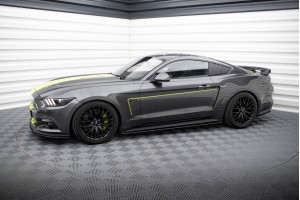 Street Pro Side Skirts Diffusers Ford Mustang GT Mk6 - Black Street Pro Side Skirts Diffusers Ford Mustang GT Mk6 - Black