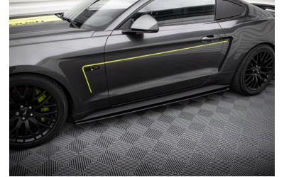 Street Pro Side Skirts Diffusers Ford Mustang GT Mk6  - Black