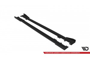 Street Pro Side Skirts Diffusers + Flaps Ford Mustang GT Mk6 - Black + Gloss Flaps Street Pro Side Skirts Diffusers + Flaps Ford Mustang GT Mk6 - Black + Gloss Flaps