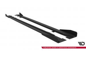 Street Pro Side Skirts Diffusers + Flaps Ford Mustang GT Mk6 - Black + Gloss Flaps Street Pro Side Skirts Diffusers + Flaps Ford Mustang GT Mk6 - Black + Gloss Flaps