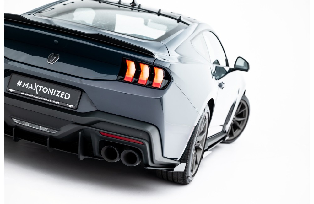 Street Pro Rear Side Splitters + Flaps Ford Mustang Dark Horse Mk7