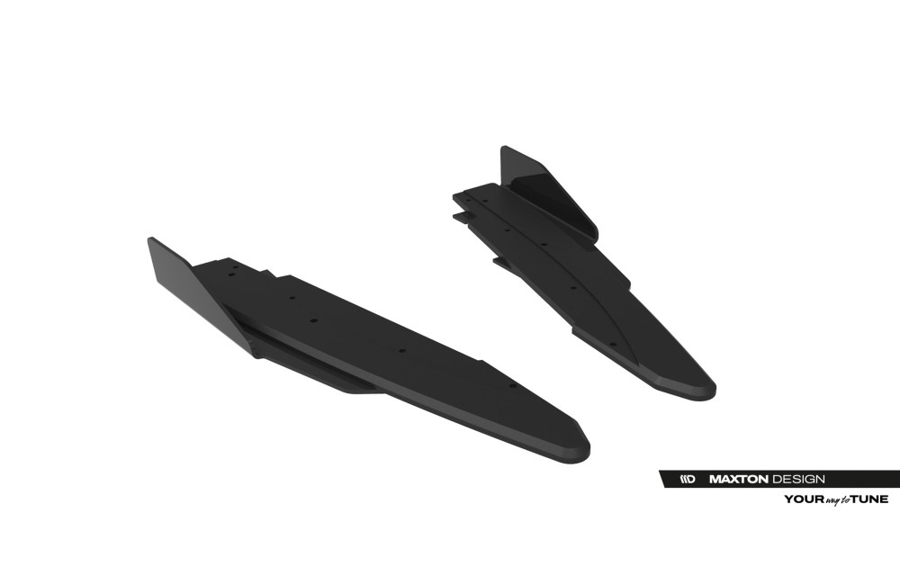 Street Pro Rear Side Splitters + Flaps Ford Mustang Dark Horse Mk7