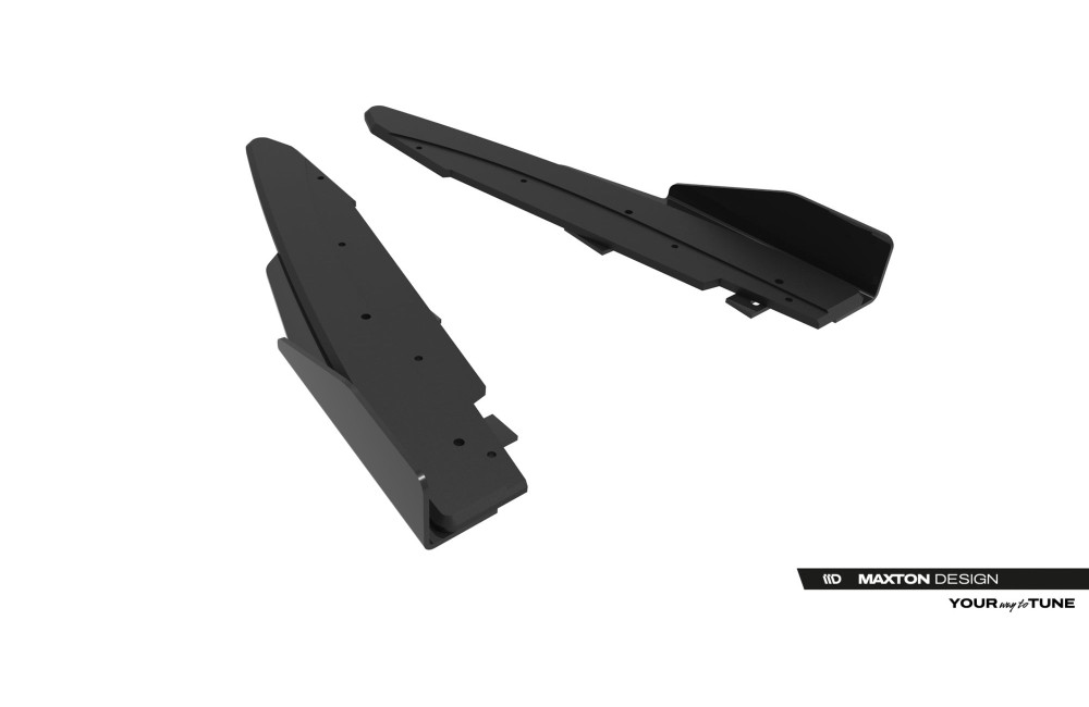 Street Pro Rear Side Splitters + Flaps Ford Mustang Dark Horse Mk7