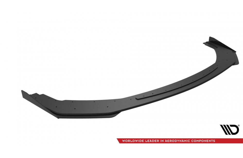 Street Pro Front Splitter + Flaps Ford Mustang GT Mk7 - Black + Gloss Flaps