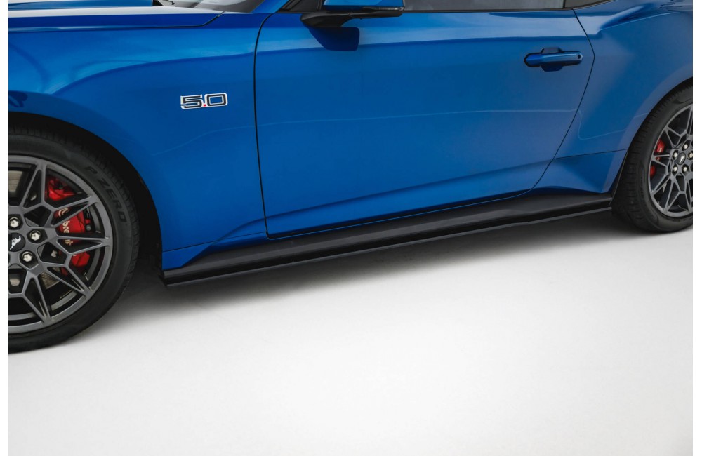 Street Pro Side Skirts Diffusers Ford Mustang GT Mk7 - Black Street Pro Side Skirts Diffusers Ford Mustang GT Mk7 - Black