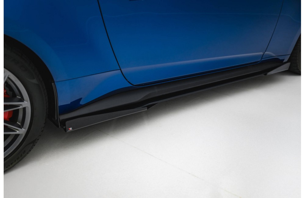 Street Pro Side Skirts Diffusers + Flaps Ford Mustang GT Mk7 - Black + Gloss Flaps Street Pro Side Skirts Diffusers + Flaps Ford Mustang GT Mk7 - Black + Gloss Flaps