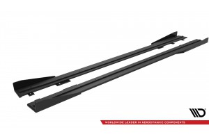 Street Pro Side Skirts Diffusers + Flaps Ford Mustang GT Mk7 - Black + Gloss Flaps Street Pro Side Skirts Diffusers + Flaps Ford Mustang GT Mk7 - Black + Gloss Flaps