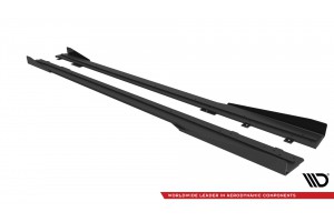 Street Pro Side Skirts Diffusers + Flaps Ford Mustang GT Mk7 - Black + Gloss Flaps Street Pro Side Skirts Diffusers + Flaps Ford Mustang GT Mk7 - Black + Gloss Flaps