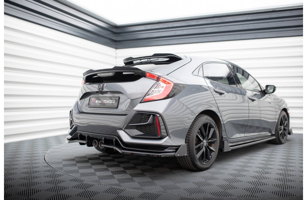 Rear Splitter V.1 (with vertical bars) + Flaps Honda Civic Sport Mk 10 Facelift