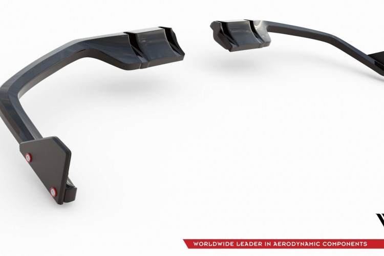 Rear Splitter V.1 (with vertical bars) + Flaps Honda Civic Sport Mk 10 Facelift