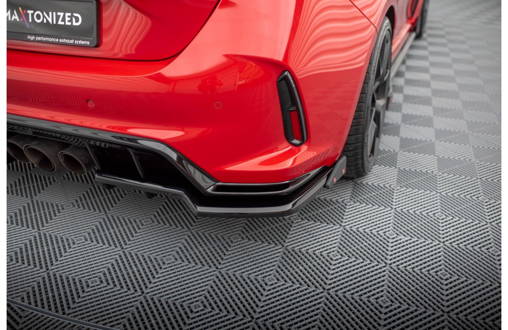 Rear Splitter (with vertical bars) V.1 + Flaps Honda Civic Type-R Mk 11